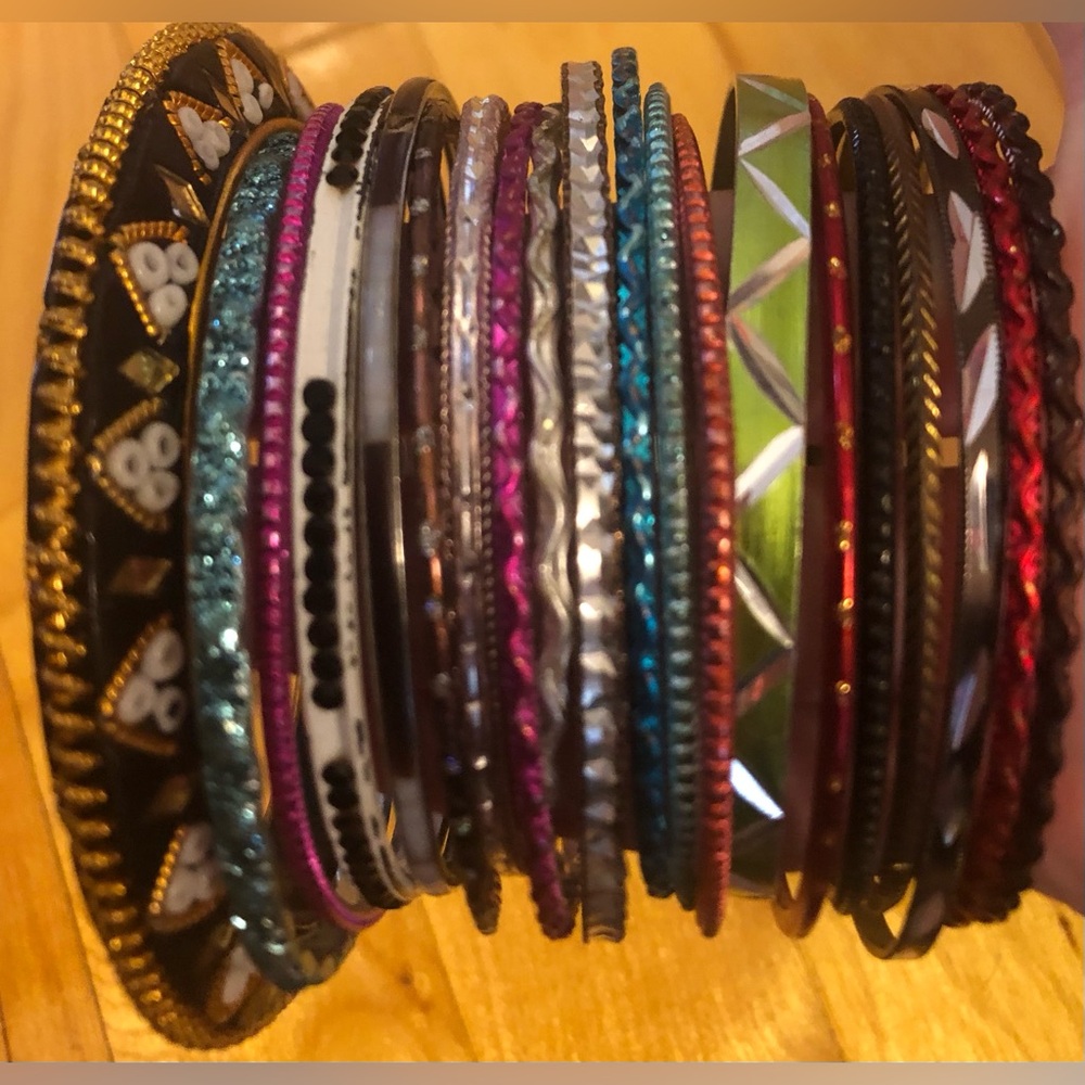 20 Multicolor Women's Bangle Bracelet Set